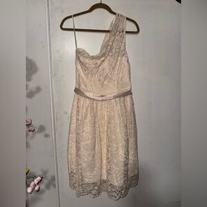 Tevolio Brand, One Strap Cream colored dress, SIZE 10